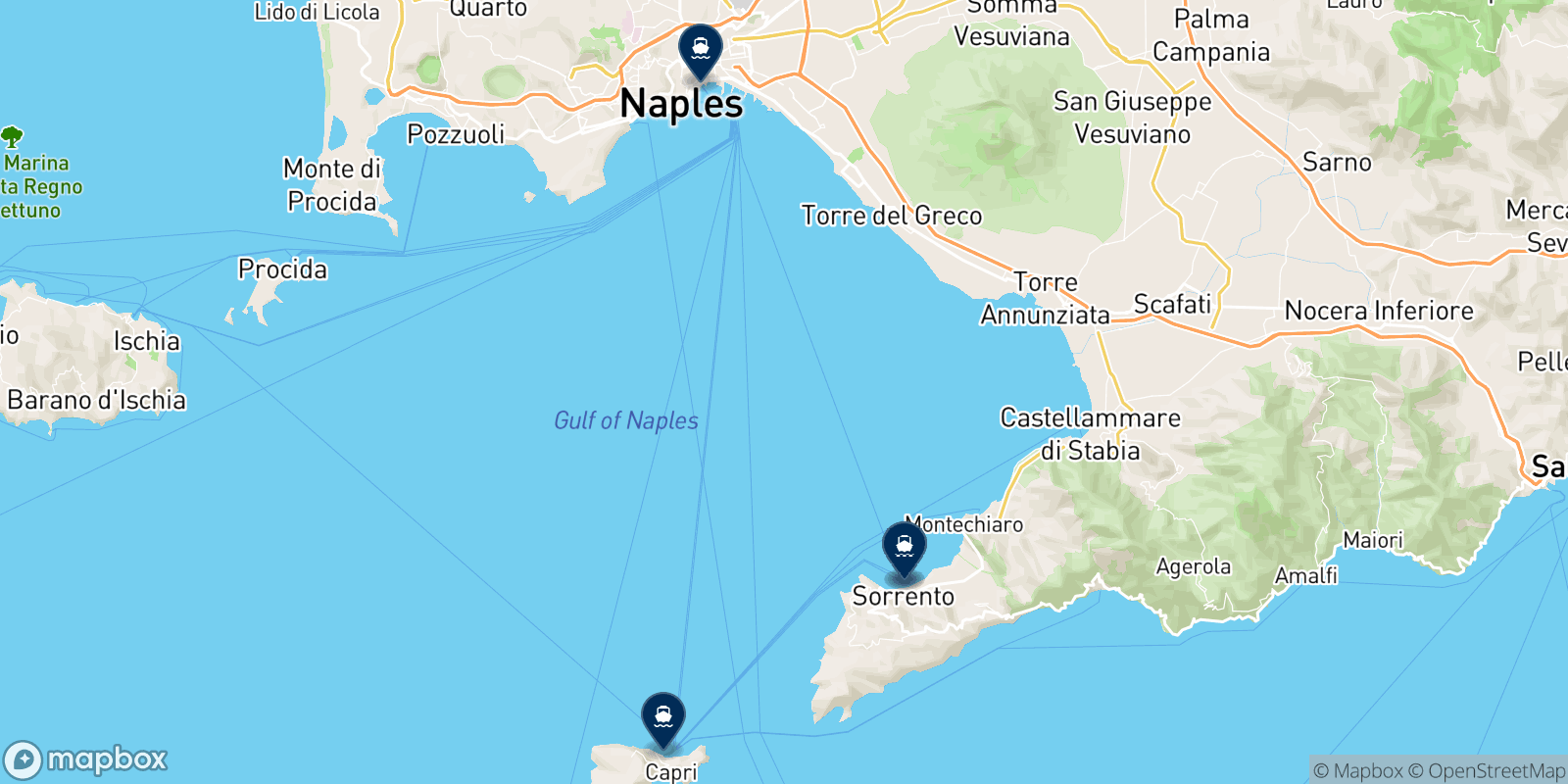 Snav Gescab destinations map