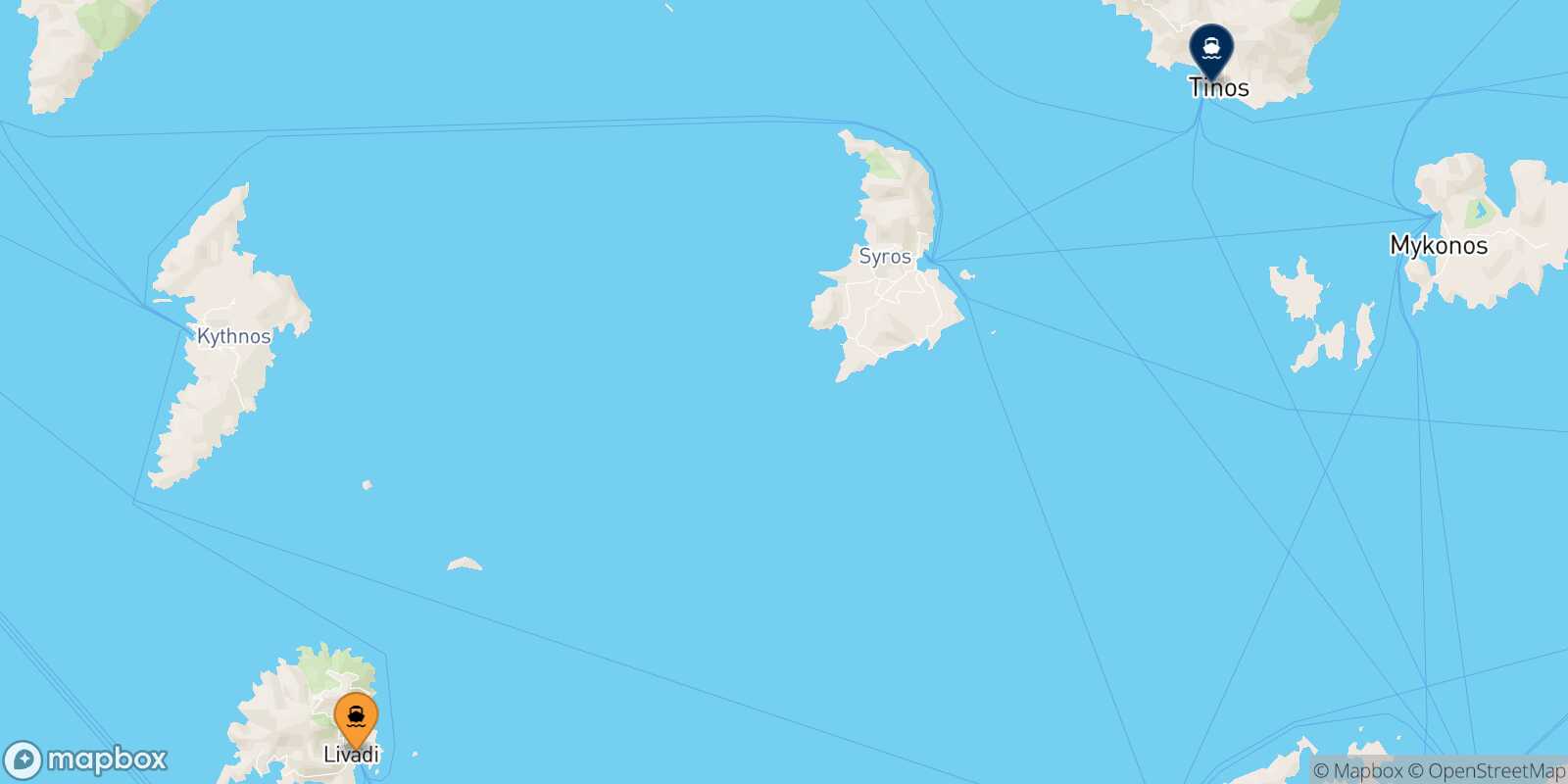 Serifos Tinos route map