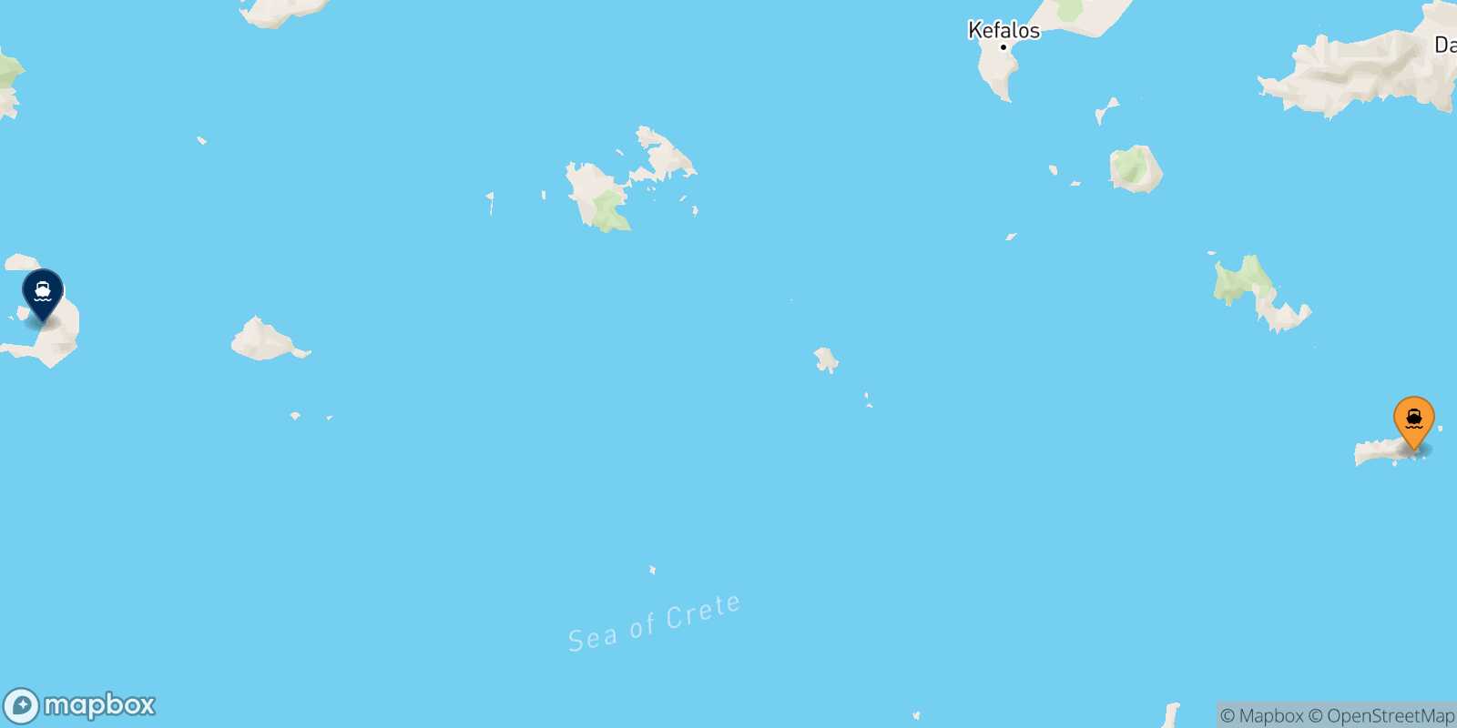 Chalki Thira (Santorini) route map