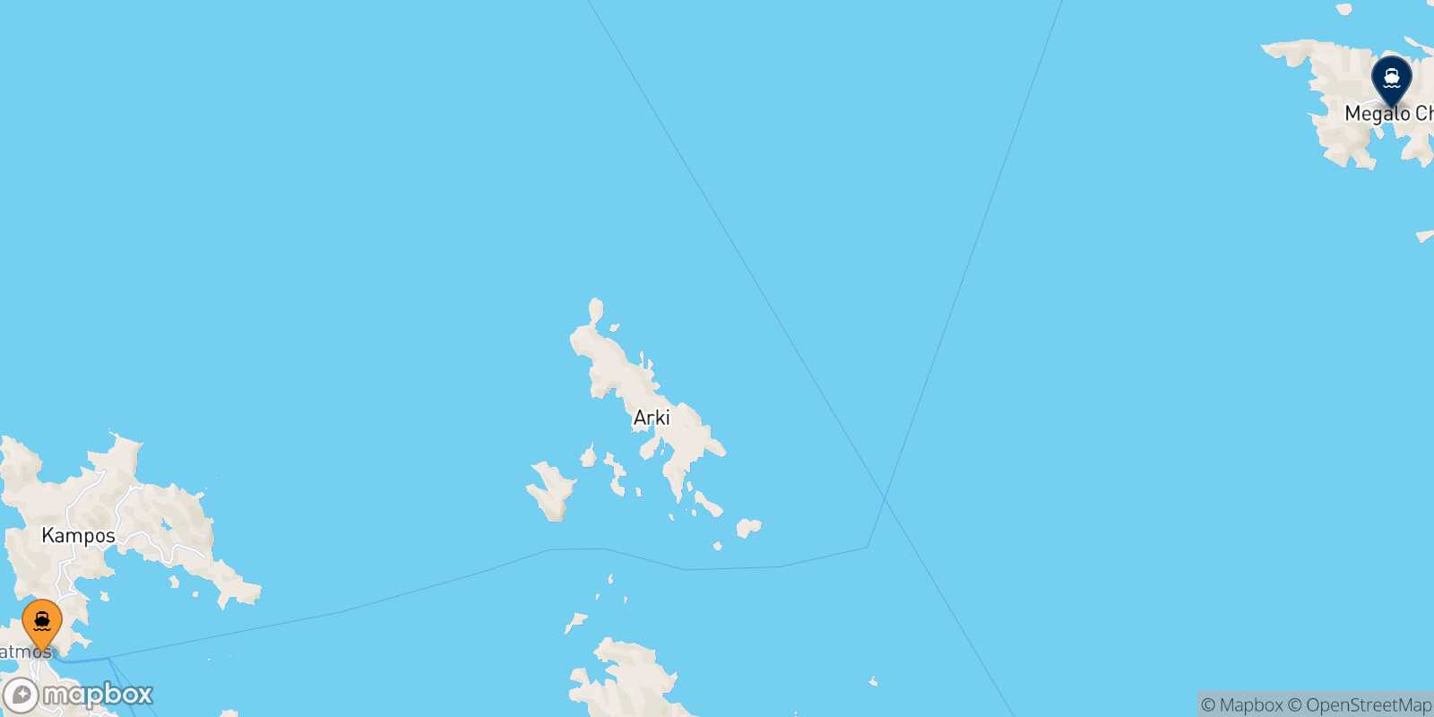 Patmos Agathonisi route map