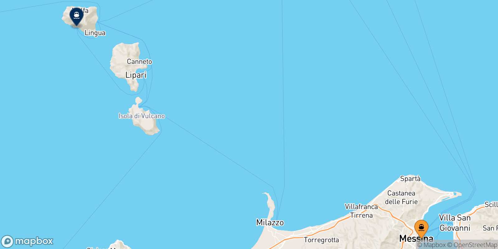 Messina Rinella (Salina) route map