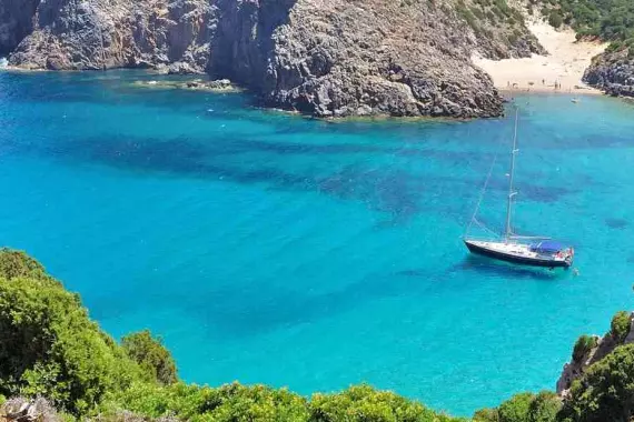 Alghero beach, Porto Torres in Sardinia.