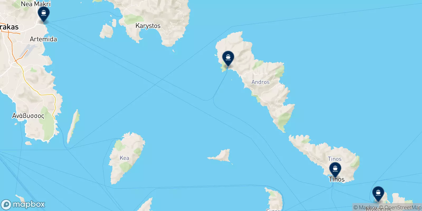 Golden Star Ferries destinations map