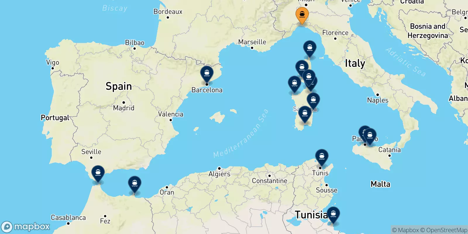 Ferries from Genoa