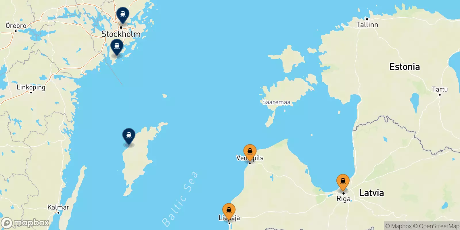 Ferries from Latvia to Sweden