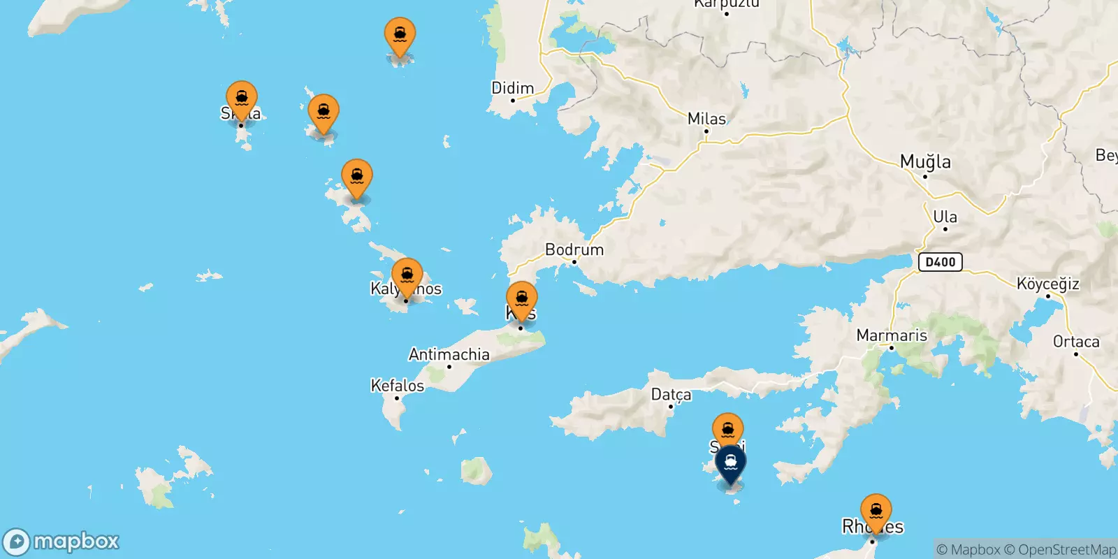 Ferries to Panormitis (Symi)