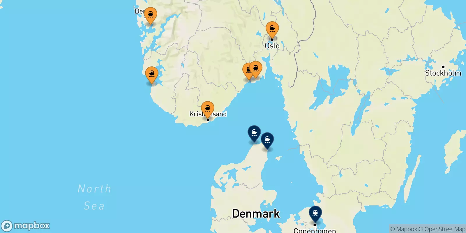 Ferries from Norway to Denmark