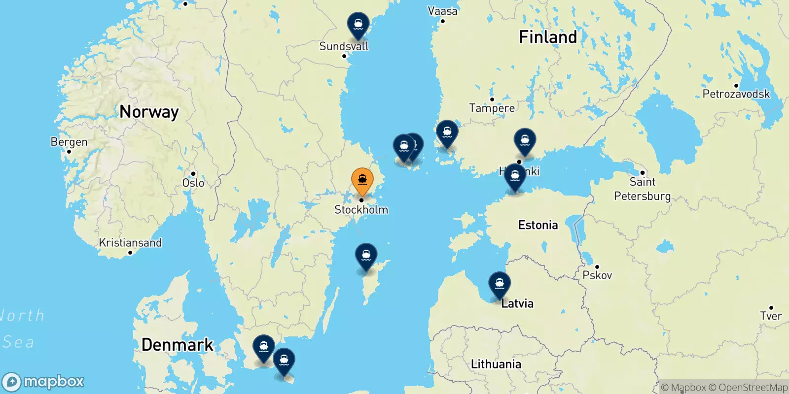 Ferries from Stockholm