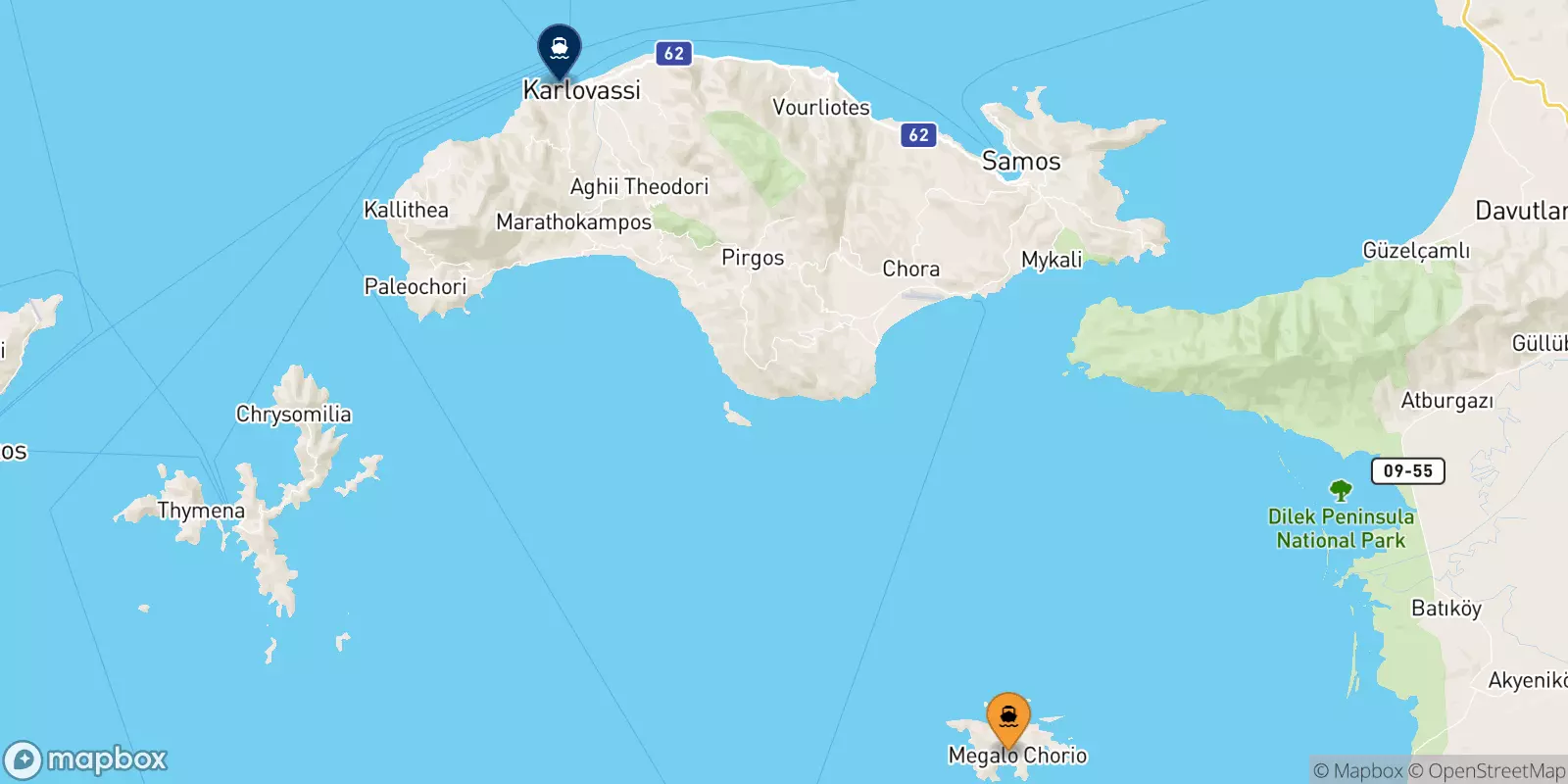 Ferries from Agathonisi to the Aegean Islands