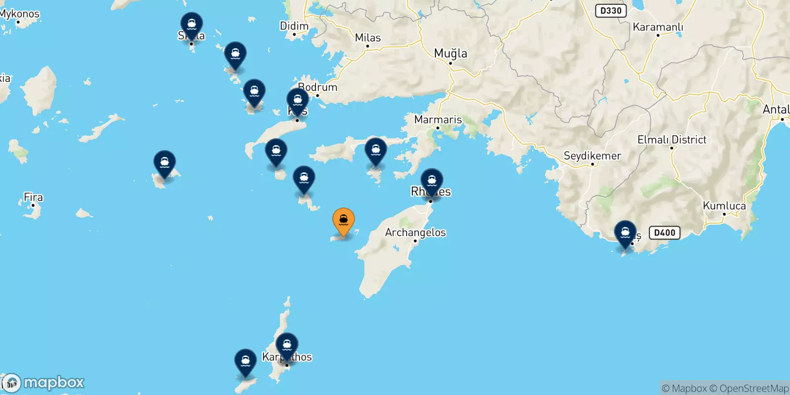 Ferries from Chalki to the Dodecanese Islands