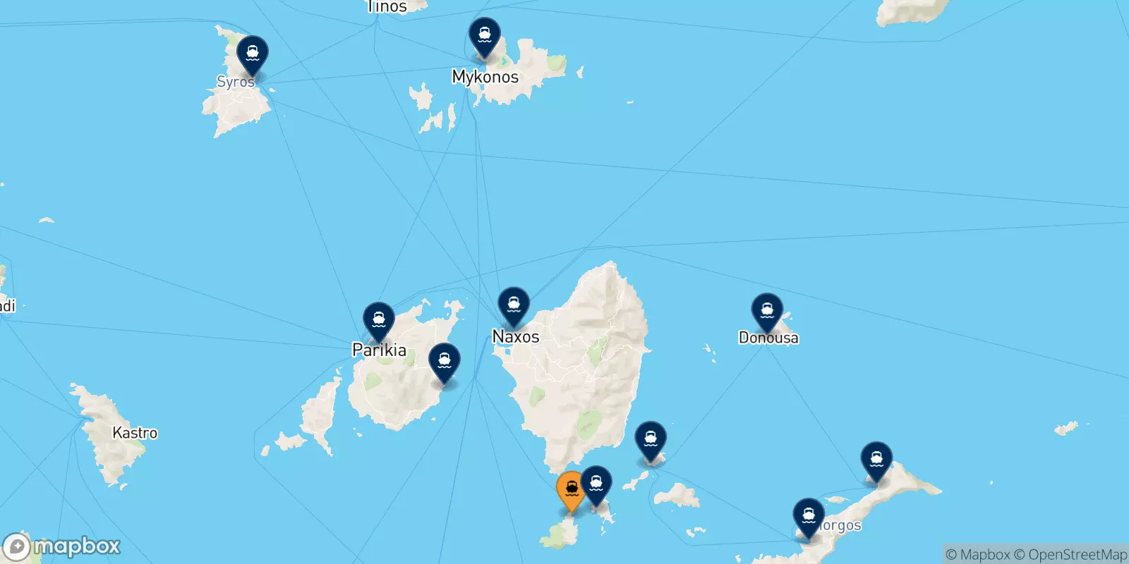 Ferries from Iraklia to the Cyclades Islands