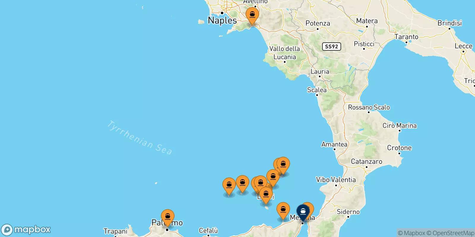 Ferries from Italy to Messina