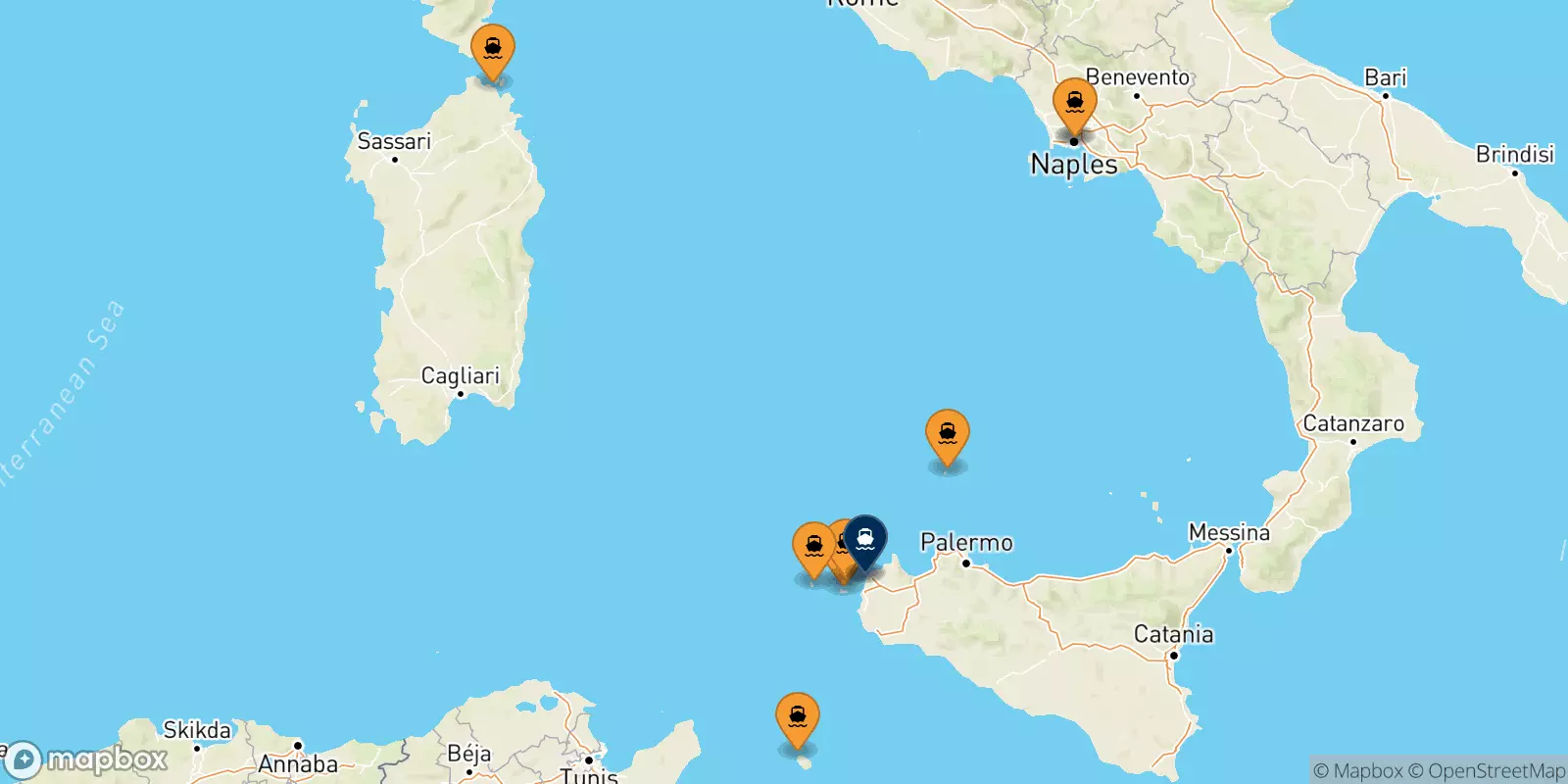 Ferries from Italy to Trapani