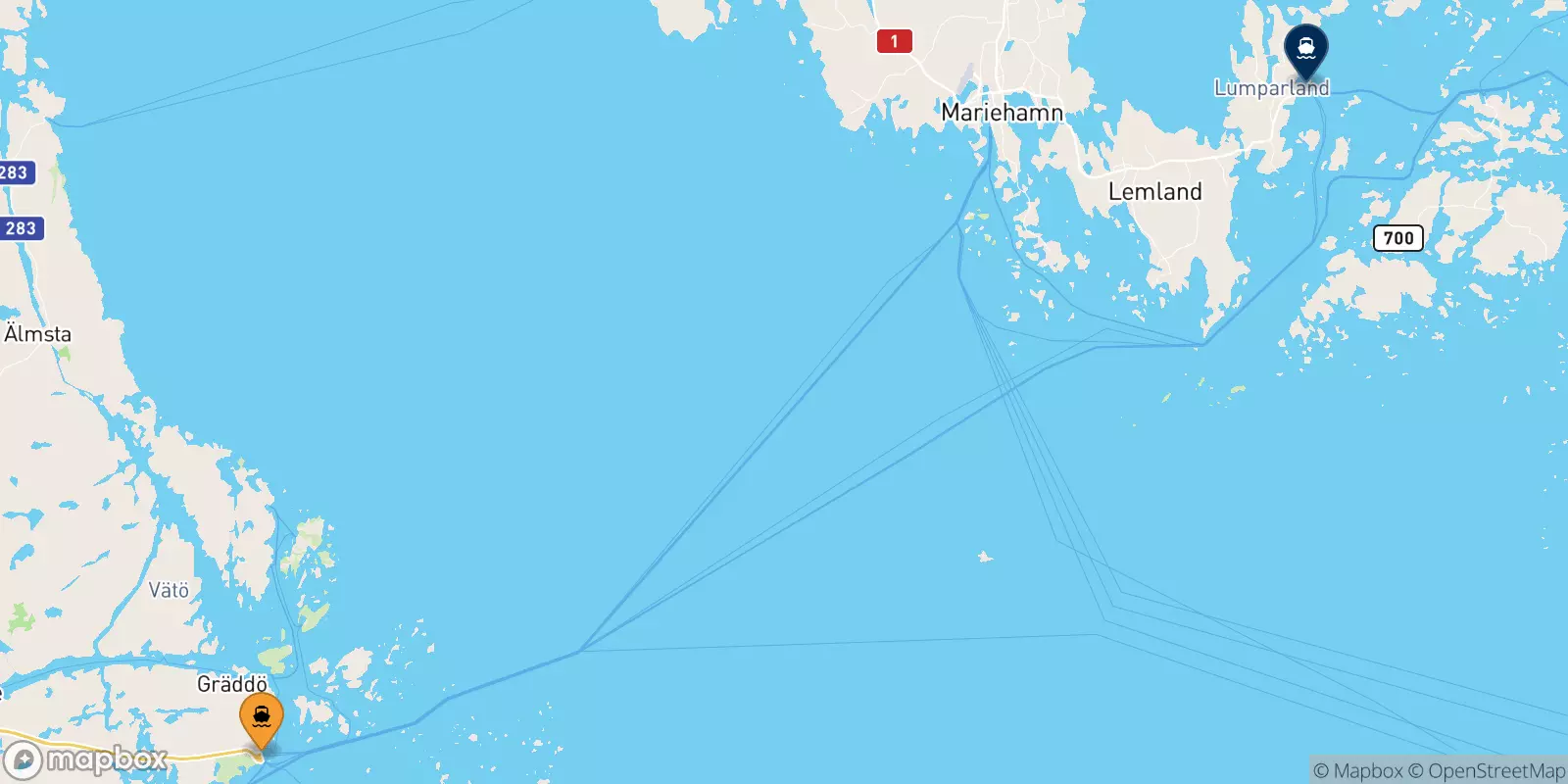 Ferries from Kapellskär to Langnäs