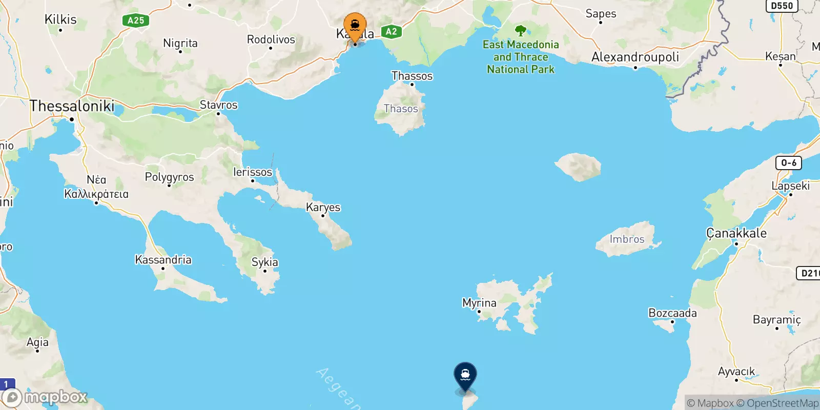 Ferries from Kavala to Agios Efstratios