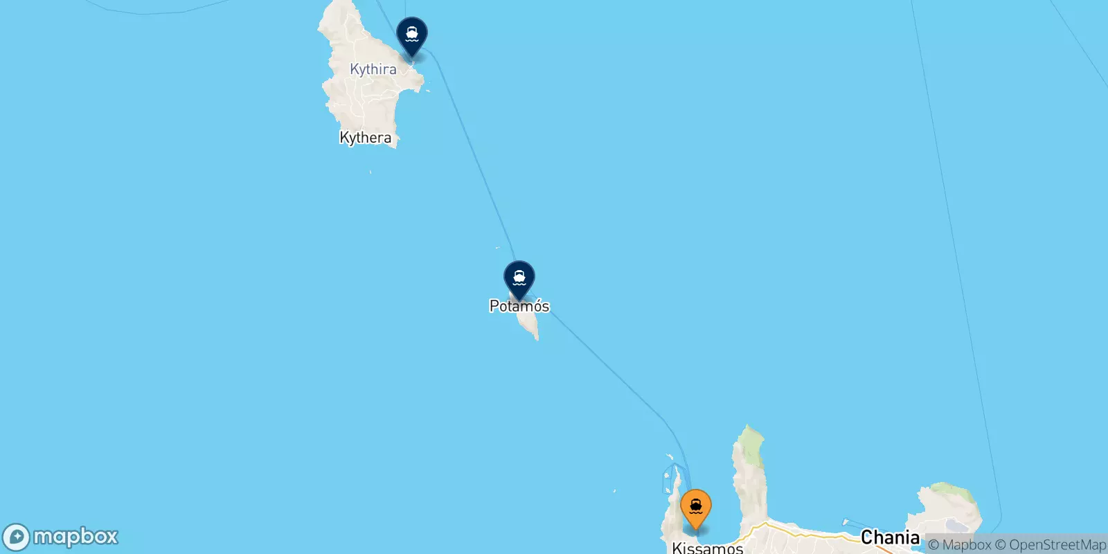 Ferries from Kissamos to the Ionian Islands