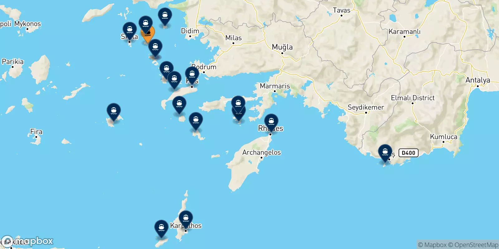 Ferries from Lipsi to the Dodecanese Islands