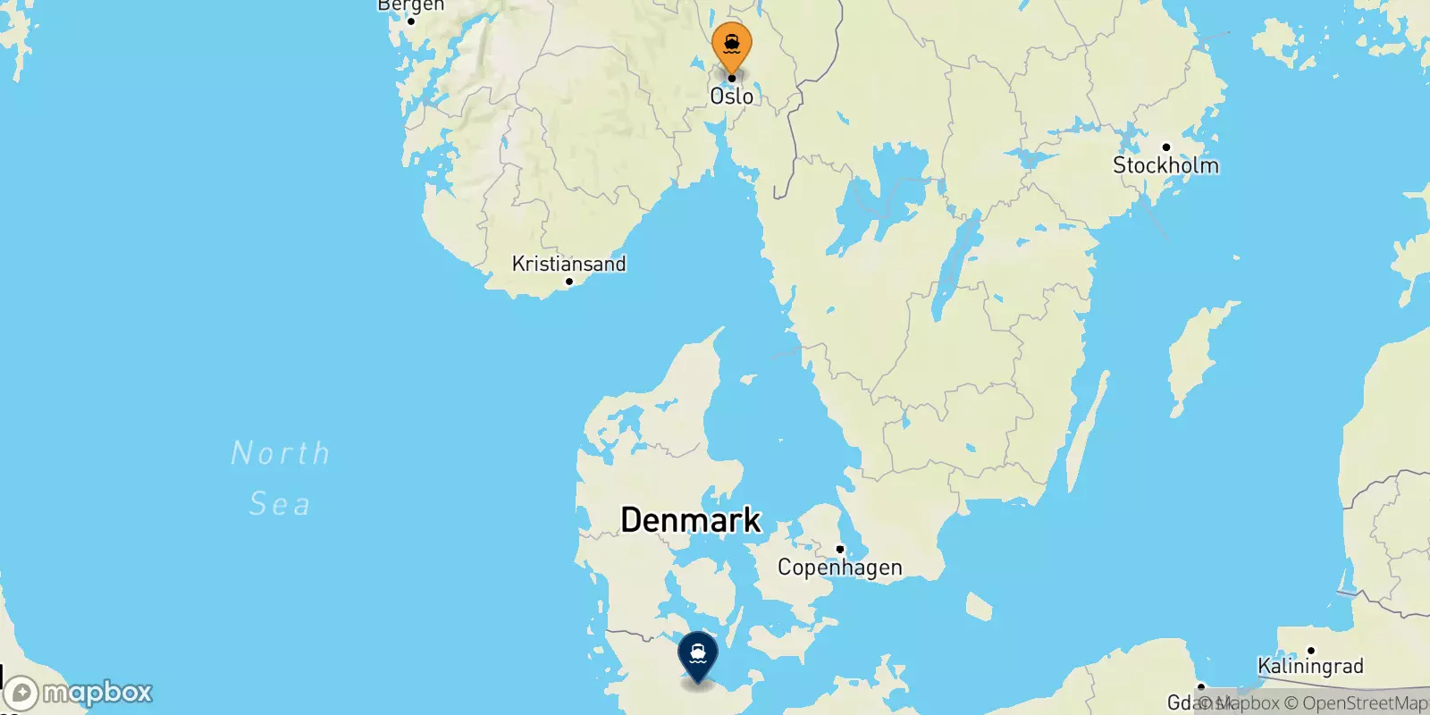 Ferries from Norway to Kiel