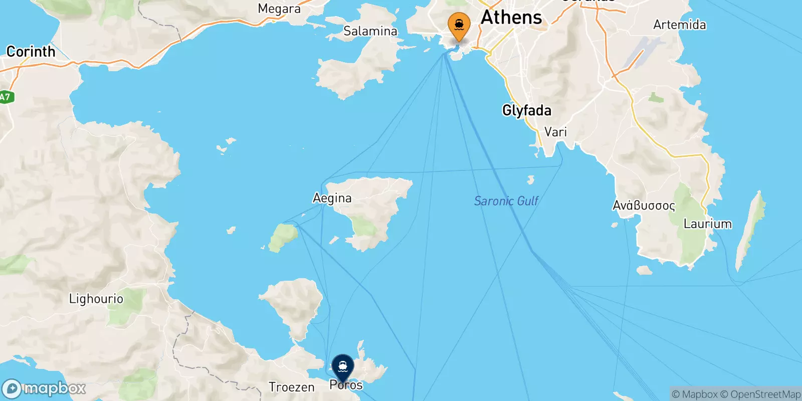 Ferries from Piraeus to Hydra