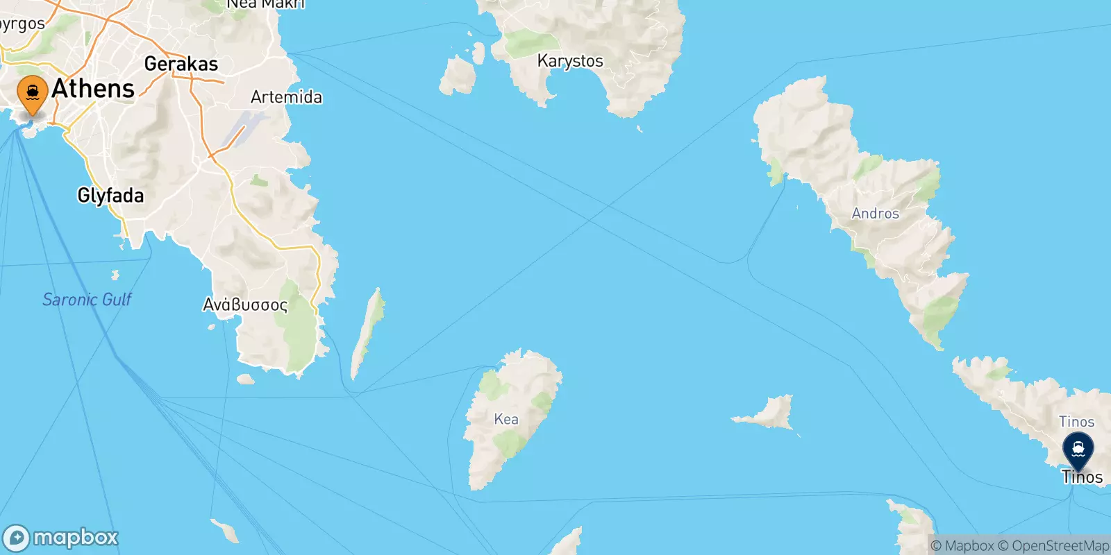 Ferries from Piraeus to Tinos