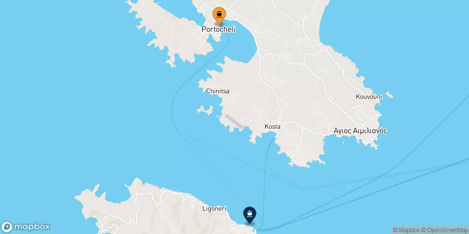 Ferries from Porto Heli to Spetses