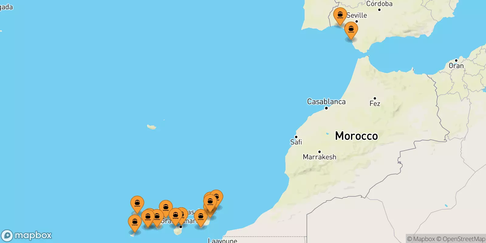 Ferries from Spain to the Canary Islands