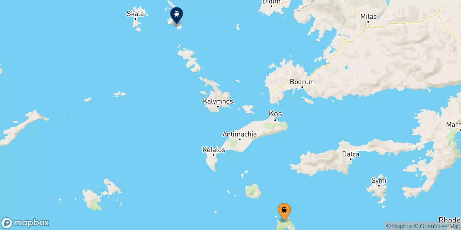 Ferries from Tilos to Lipsi