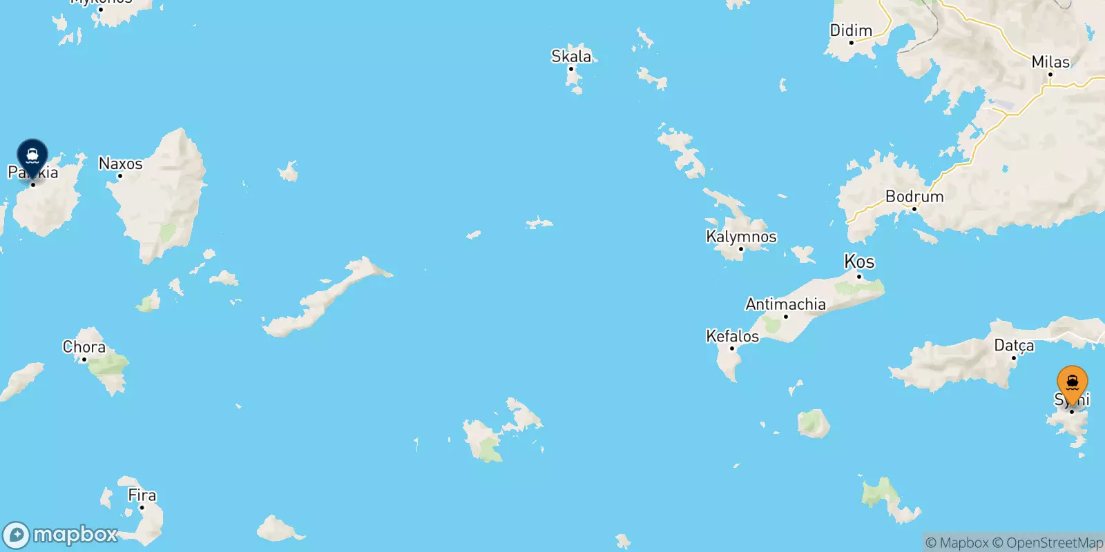 Ferries from Symi to Paros