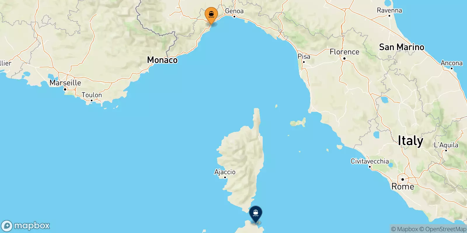 Ferries from Savona to Golfo Aranci