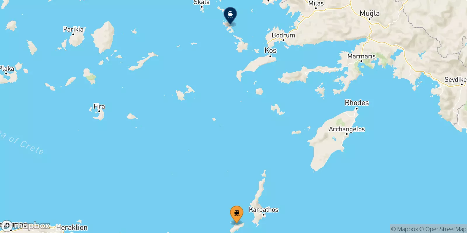 Ferries from Kasos to Leros