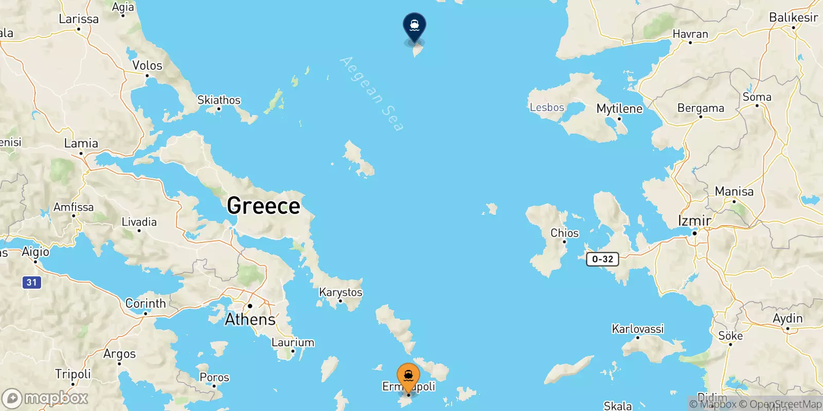 Ferries from Syros to Agios Efstratios