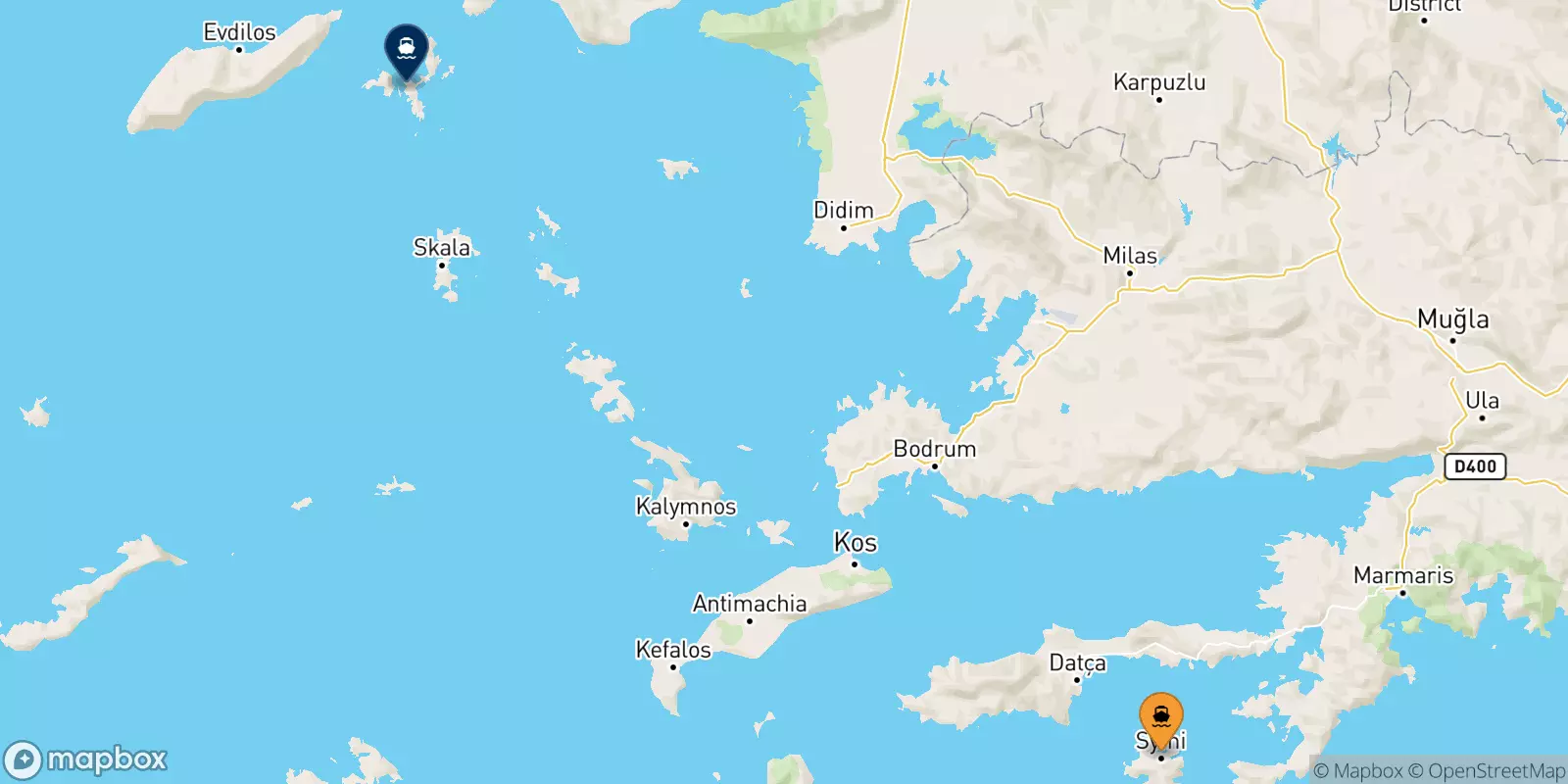 Ferries from Symi to Fourni