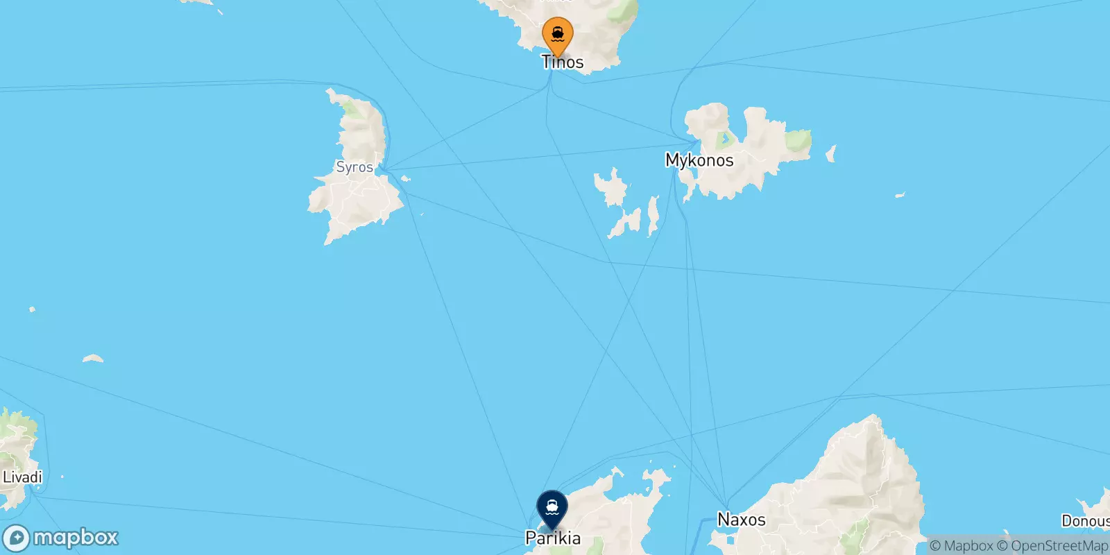 Ferries from Tinos to Paros