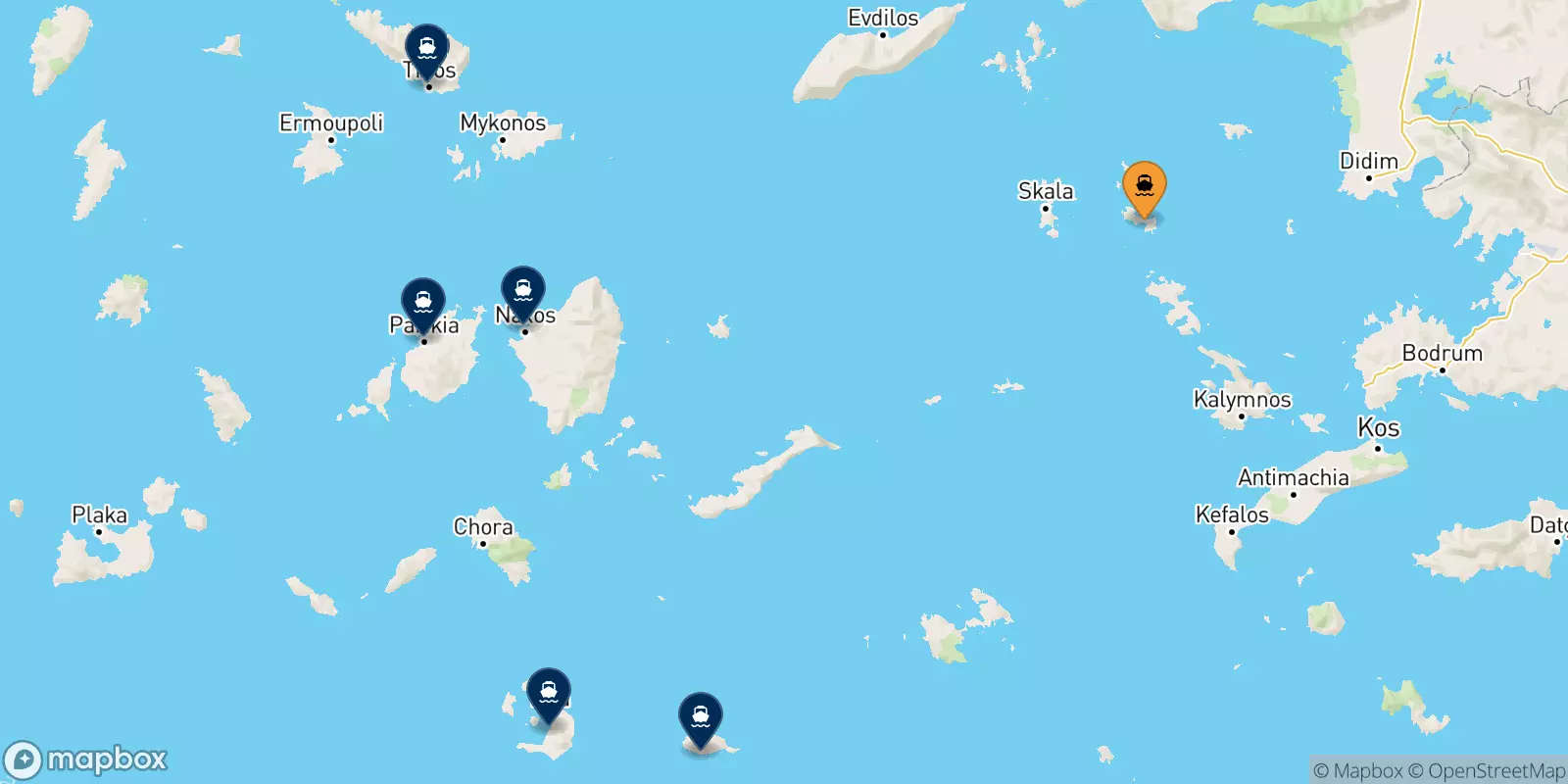 Ferries from Lipsi to the Cyclades Islands