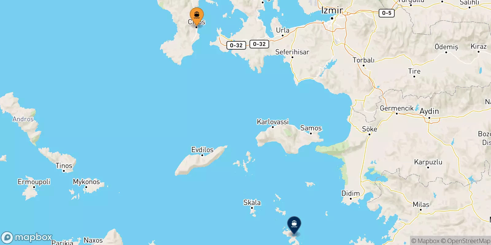 Ferries from Chios to Leros