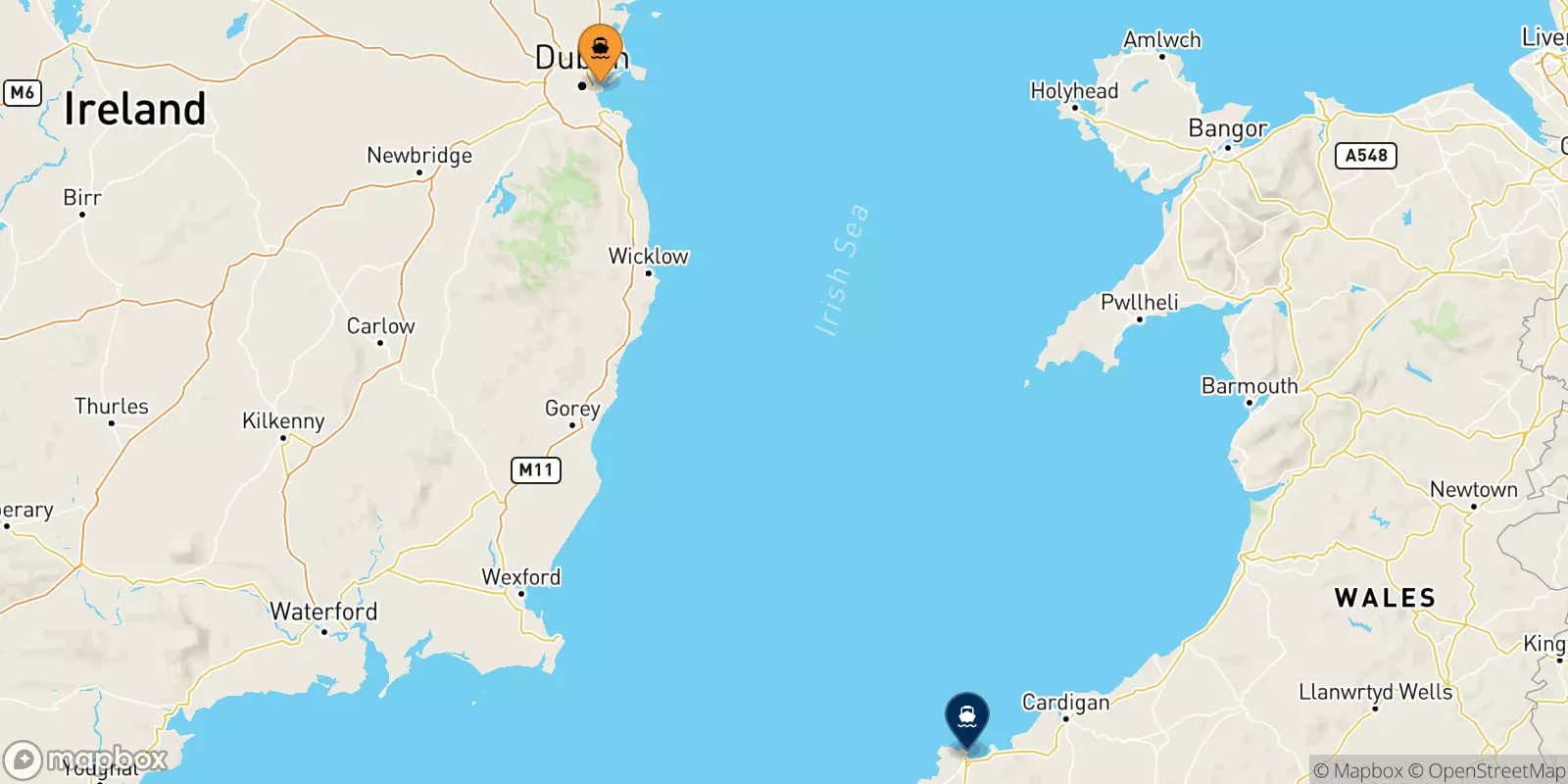 Ferries from Dublin to Fishguard