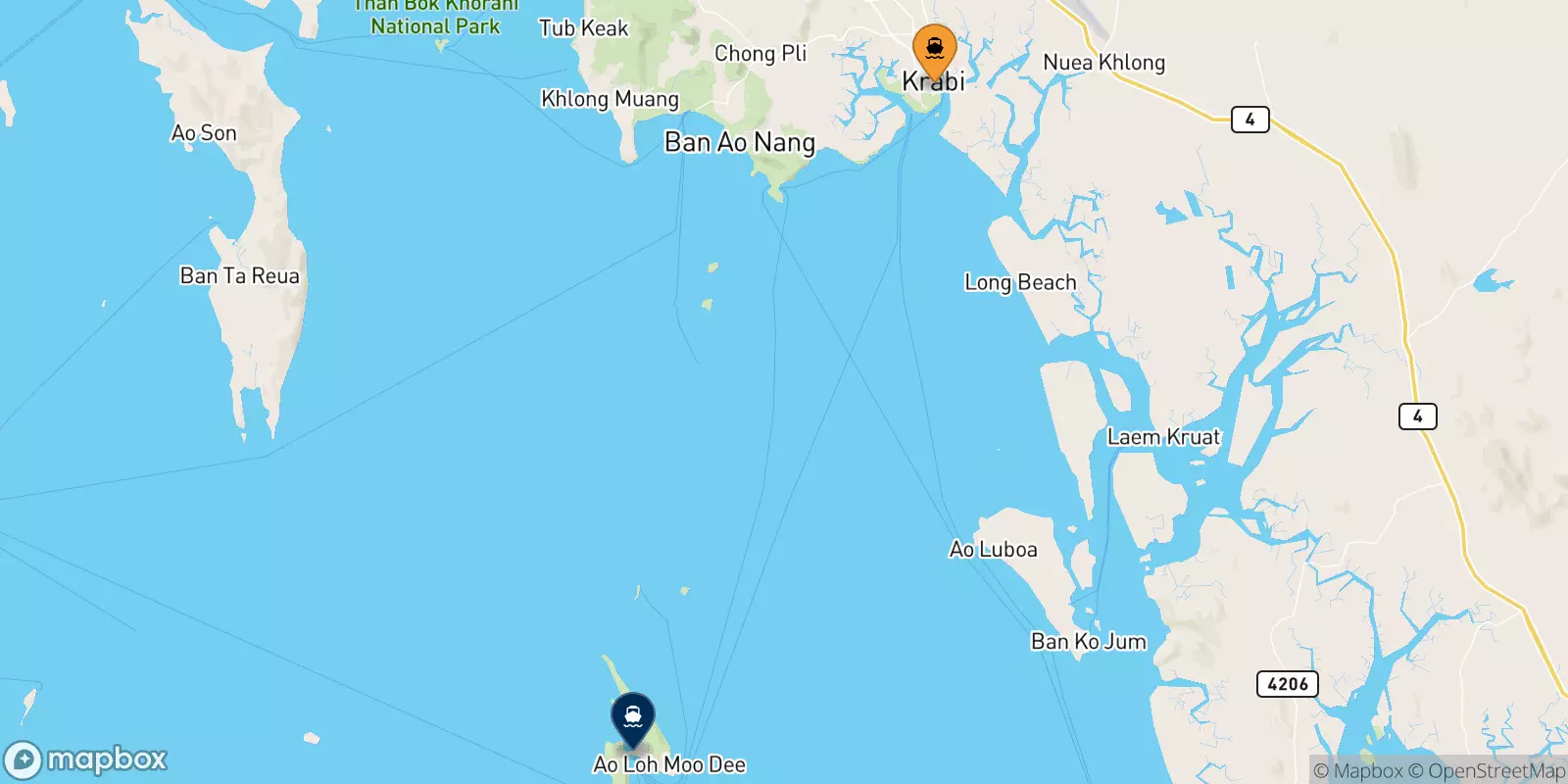 Ferries from Krabi (Kong Ka Pier)