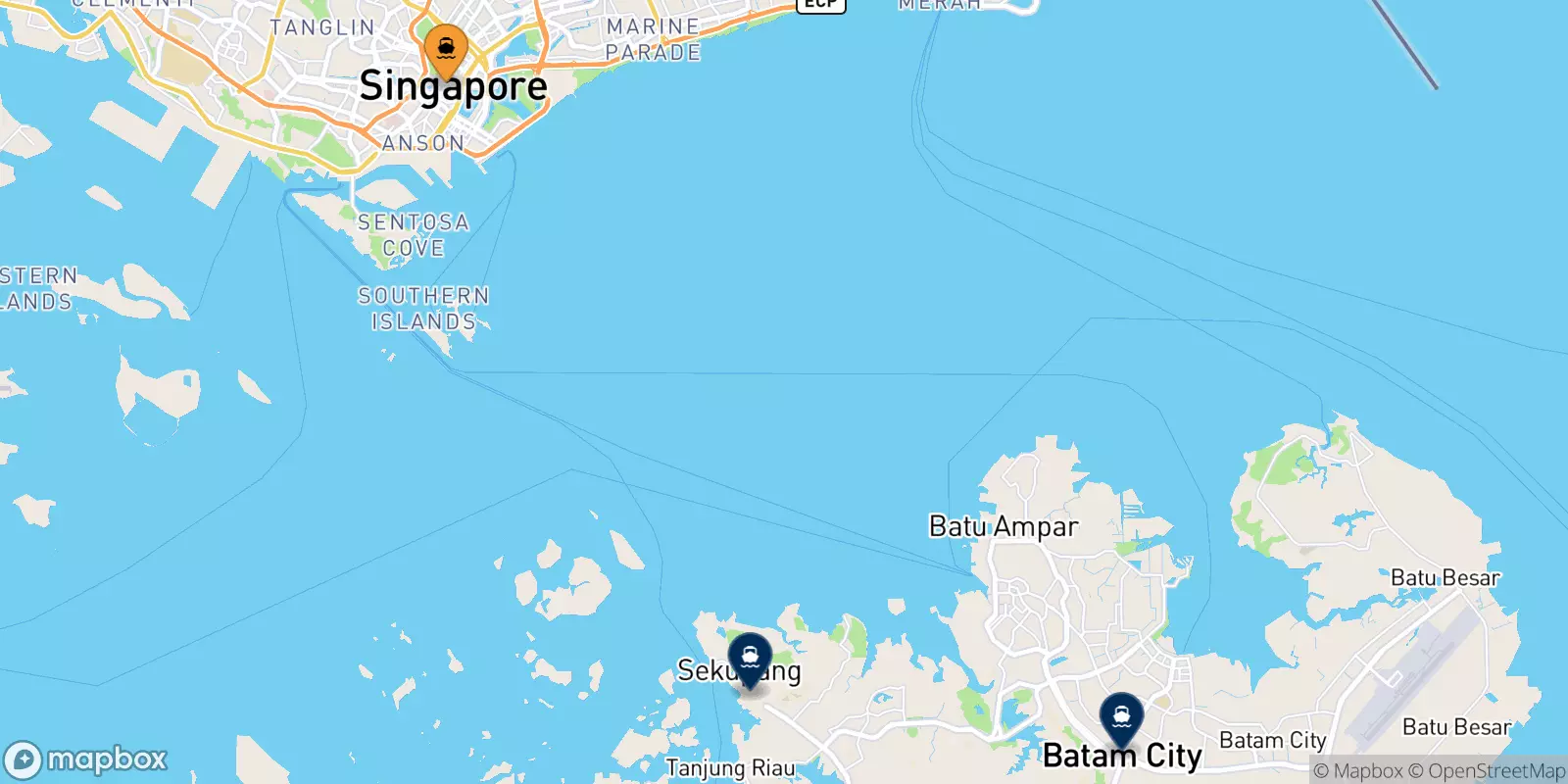 Ferries from Harbourfront Centre to Batam