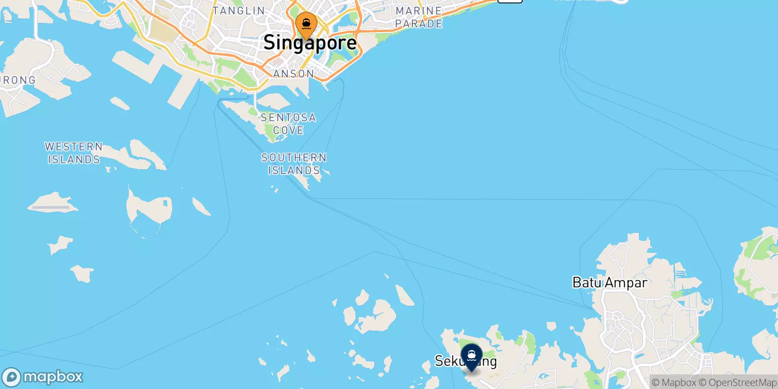 Ferries from Harbourfront Centre to Sekupang