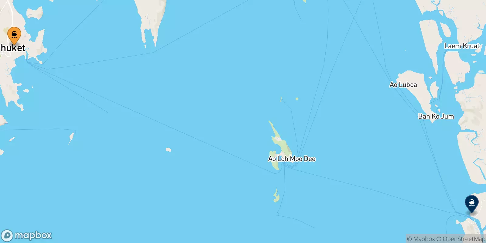 Ferries from Phuket Island to Koh Lanta (Saladan Pier)