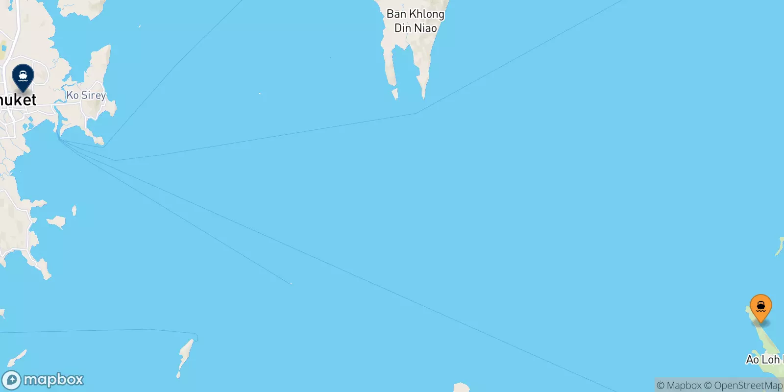 Ferries from Koh Phi Phi (Laemtong Beach) to Phuket (Rassada Pier)