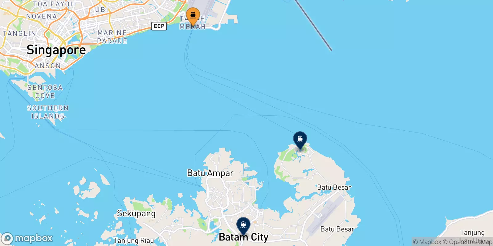 Ferries from Tanah Merah to Indonesia
