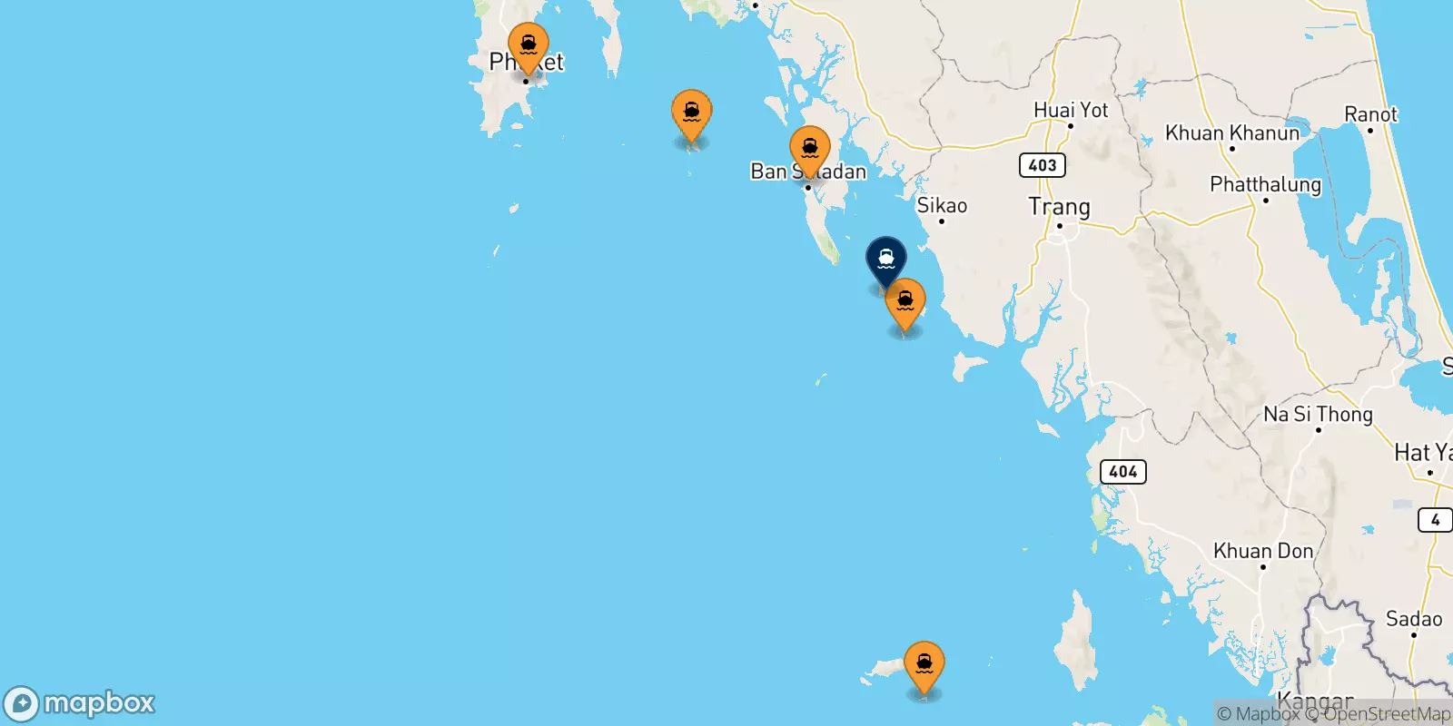 Ferries from Thailand to Koh Ngai