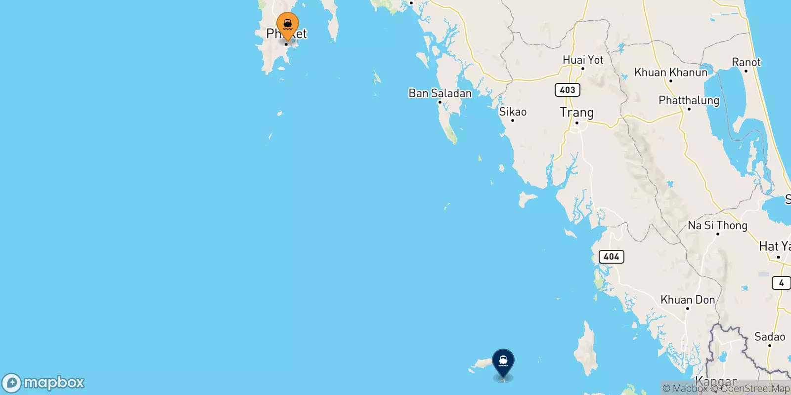 Ferries from Phuket Island to Koh Lipe (Bundhaya Pier)