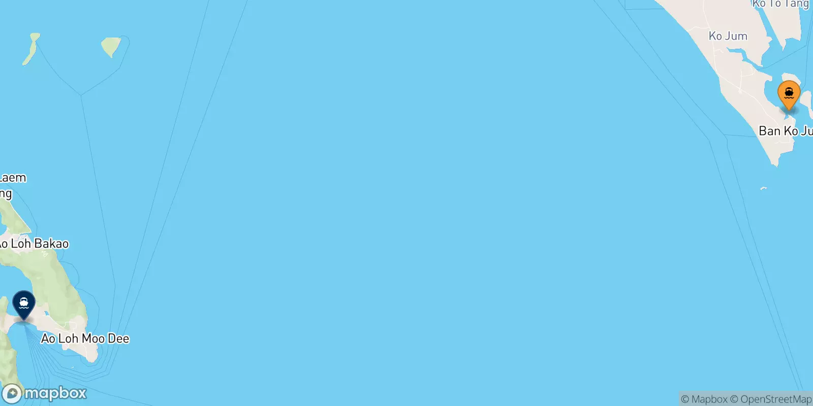 Ferries from Koh Jum to Koh Phi Phi (Tonsai Pier) Ferries from Koh Jum to Koh Phi Phi (Tonsai Pier)