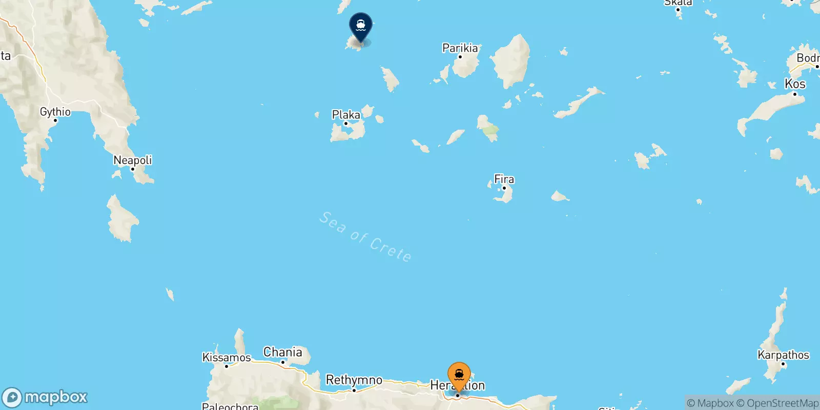 Ferries from Crete to Serifos