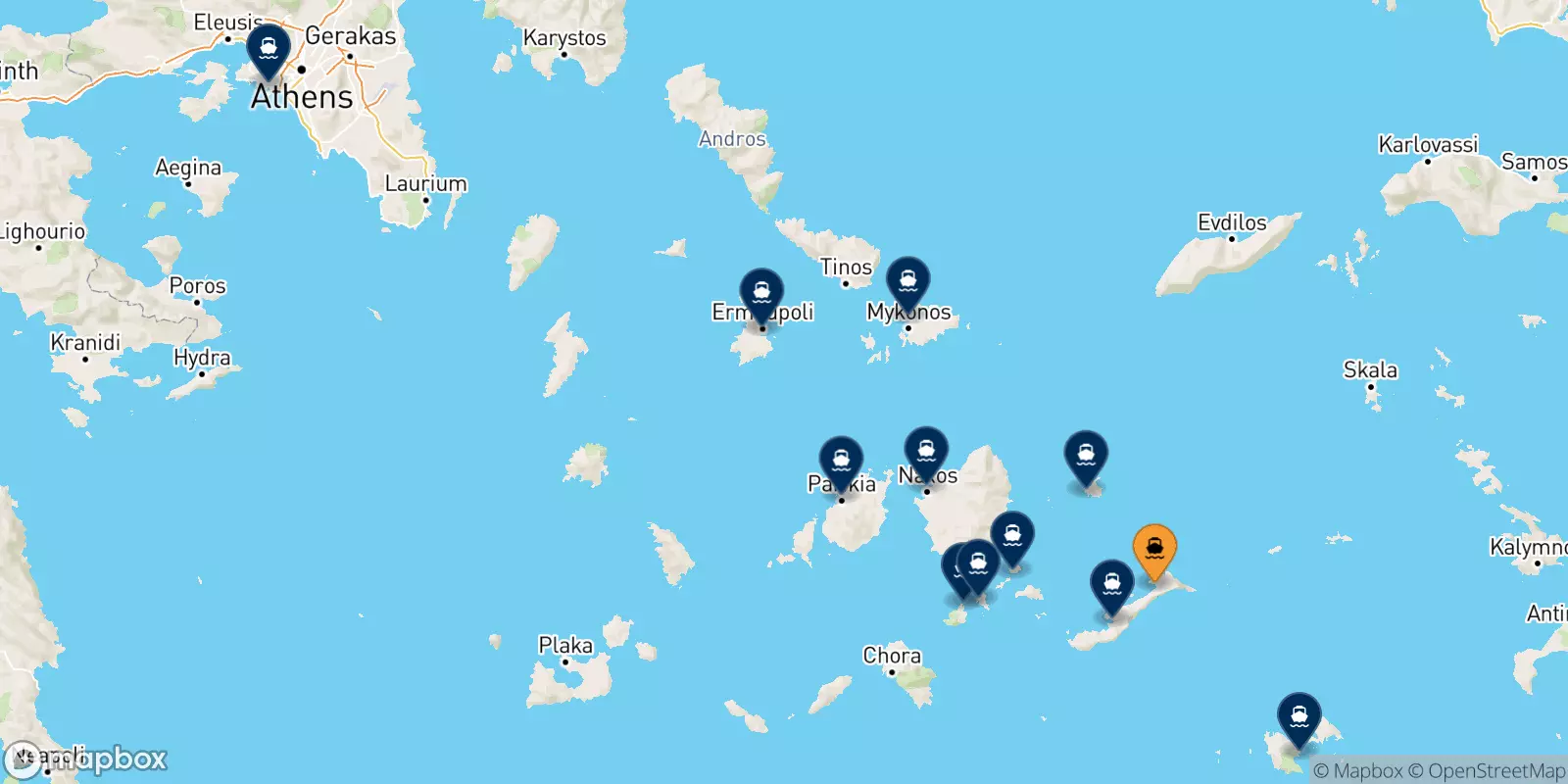 Ferries from Aegiali (Amorgos)